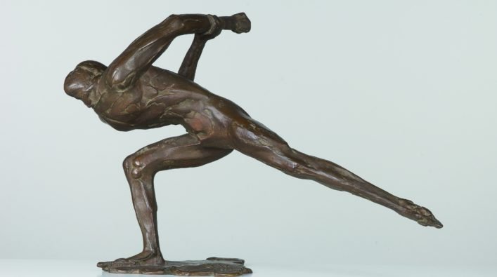 Piet Esser, Kleine schaatsenrijder, 1961, brons, Museum Henriette Polak, topstuk, topstukken, Musea Zutphen, Hof van Heeckeren