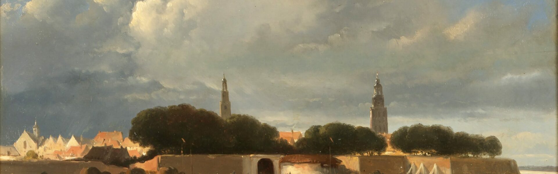 Wouterus Verschuur - Gezicht op Zutphen - ca 1850 - olieverf op doek - collectie Stedelijk Museum Zutphen