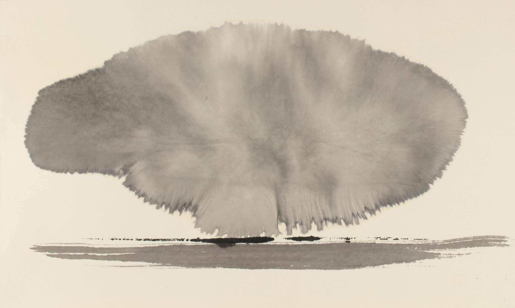 Arnold Niessen, Wolk, sumi op rijstpapier, collectie van de kunstenaar